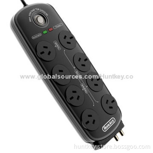 Australian Standard Power Strip with Full 3-line Surge Protection, Designed for Computers